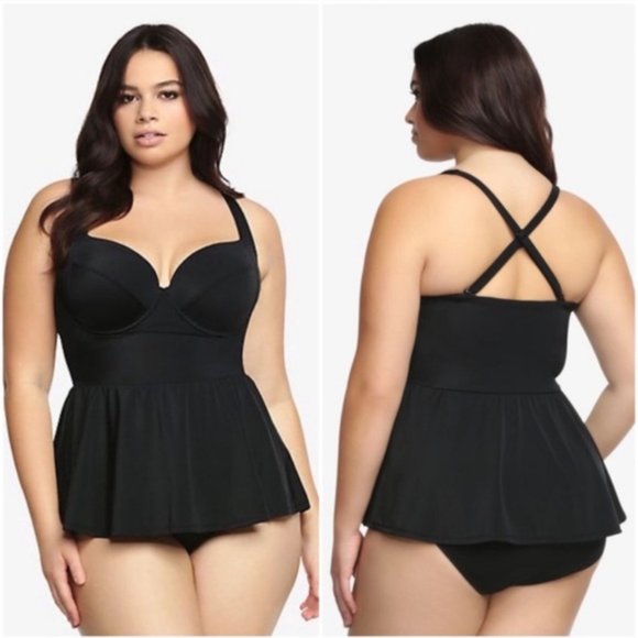 torrid Other - Torrid One Piece Peplum Natural Support Swimsuit